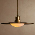 GV Brass Pendant Light Argent Adjustable Dome