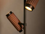 GV Decan Bronze Floor Lamp with Walnut Accents - Image 3