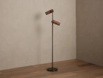 GV Decan Bronze Floor Lamp with Walnut Accents - Image 2