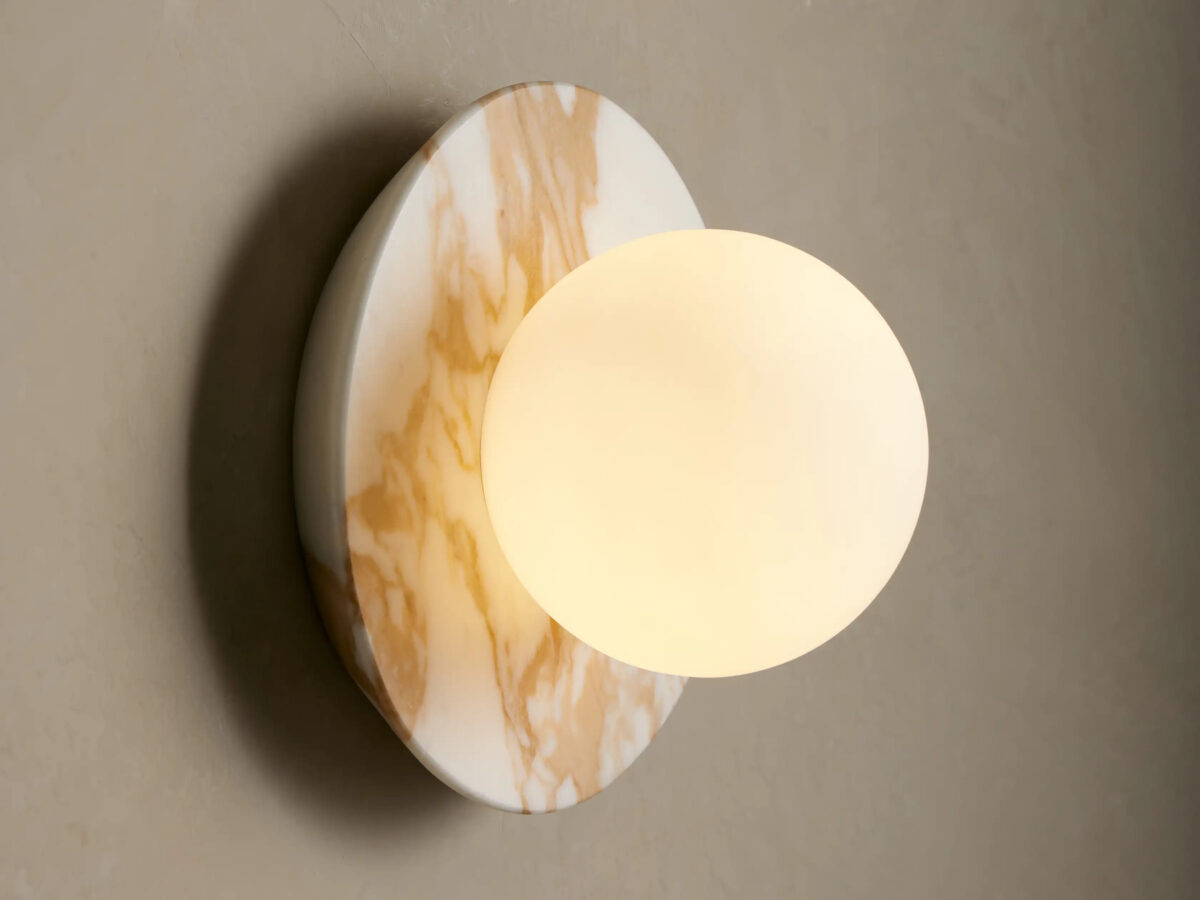GV Corinna Modern Marble Sconce in Calacatta Gold - Image 3