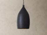 GV Iron Cone Pendant 14 Inch Black and Brass - Image 2