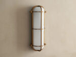 GV Solomon Brass Outdoor Sconce with Milk Glass LED - Image 2