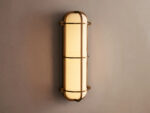 GV Solomon Brass Outdoor Sconce with Milk Glass LED
