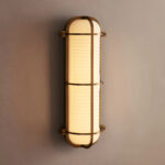 GV Solomon Brass Outdoor Sconce with Milk Glass LED