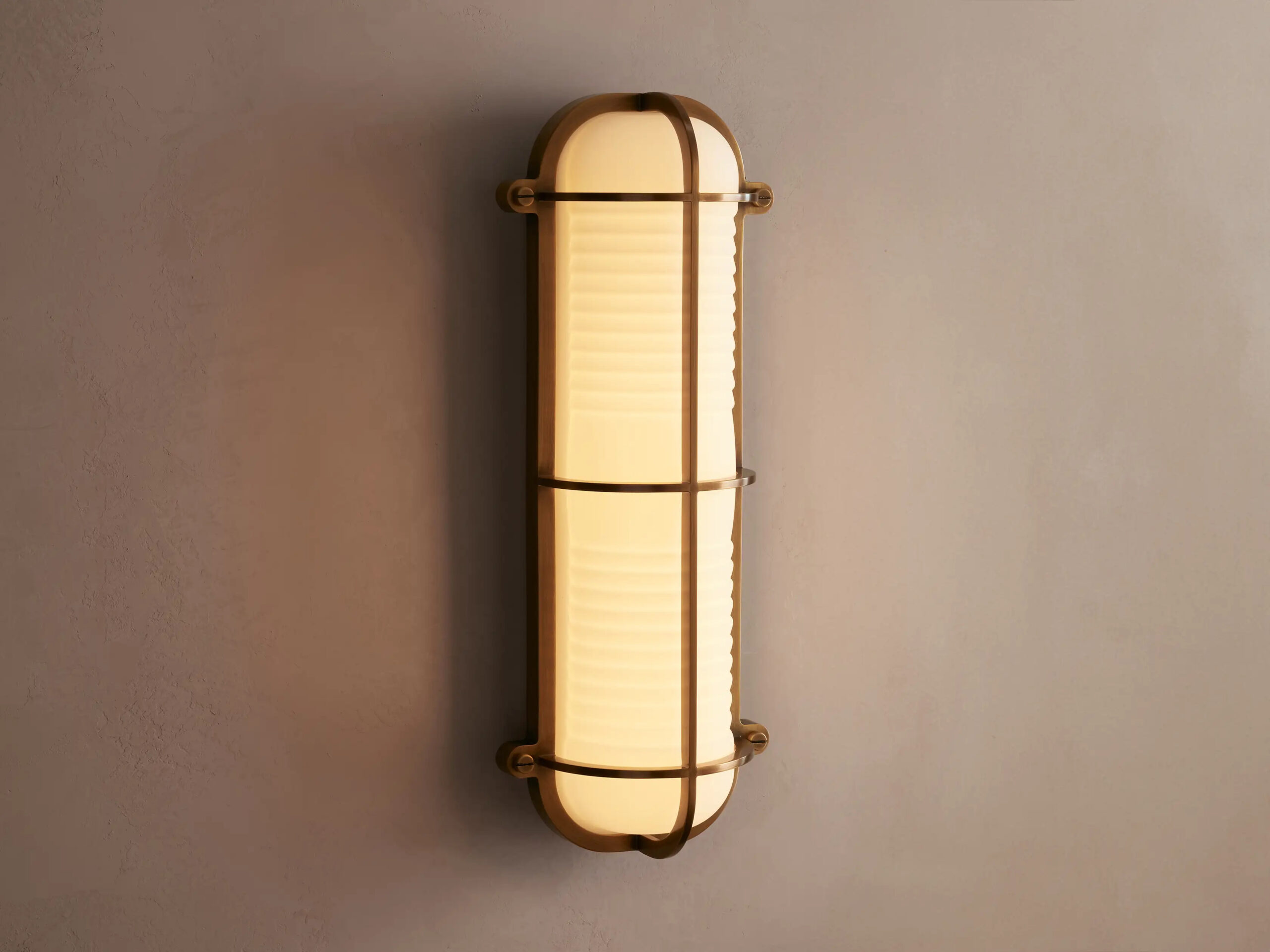 6610413H000_IU251013 GV Solomon Brass Outdoor Sconce with Milk Glass LED - Image 1