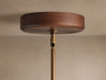 GV Alastair modern brass pendant with Walnut Canopy - Image 5