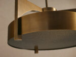 GV Alastair modern brass pendant with Walnut Canopy - Image 3