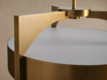 GV Alastair modern brass pendant with Walnut Canopy - Image 4