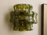 GV Modern Glass Sconce in Green Glass and Bronze - Image 5