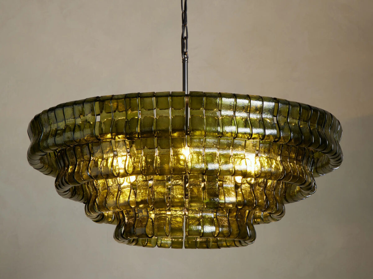 GV Ghiaccio Round Glass Chandelier - Image 6