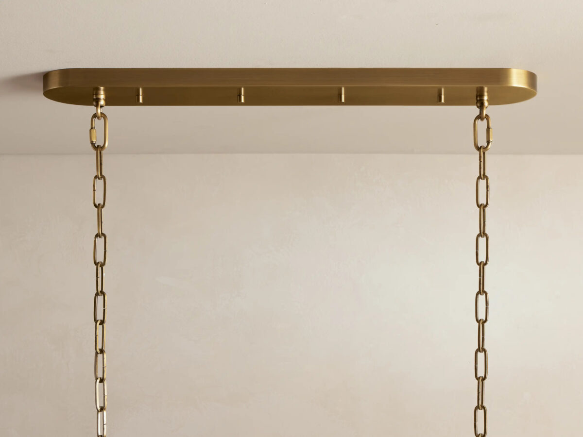 GV Glass Chandelier Ghiaccio Oval Green Bronze 54 Inch - Image 12