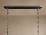GV Glass Chandelier Ghiaccio Oval Green Bronze 54 Inch - Image 4