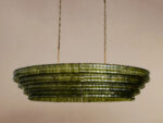 GV Glass Chandelier Ghiaccio Oval Green Bronze 54 Inch - Image 14