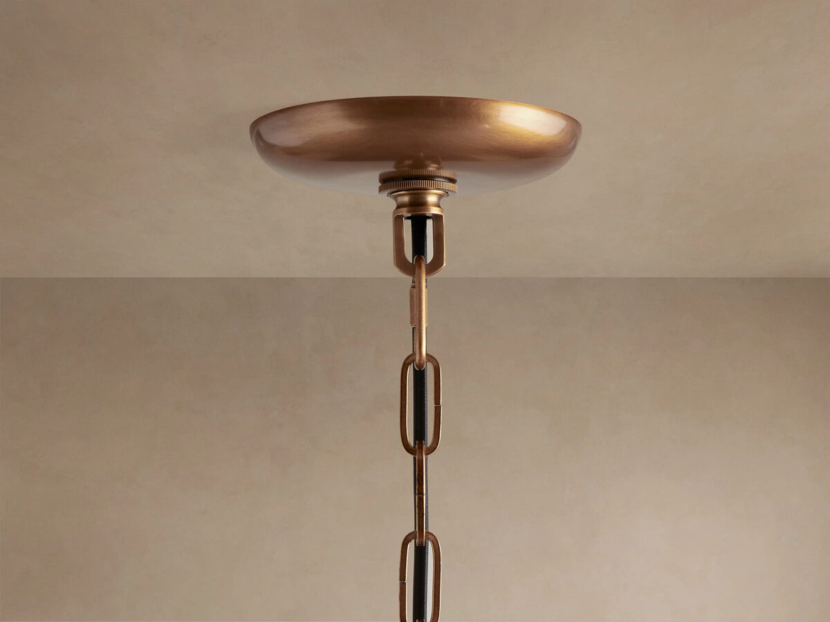 GV Ghiaccio Glass Modern Pendant in Green and Brass - Image 4