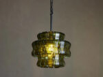 GV Ghiaccio Glass Modern Pendant in Green and Brass - Image 5