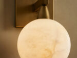 GV Alabaster Sconce Arica Brass Wall Light - Image 3