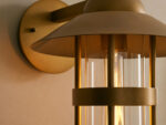GV Hyannis brass outdoor sconce with glass shade - Image 3