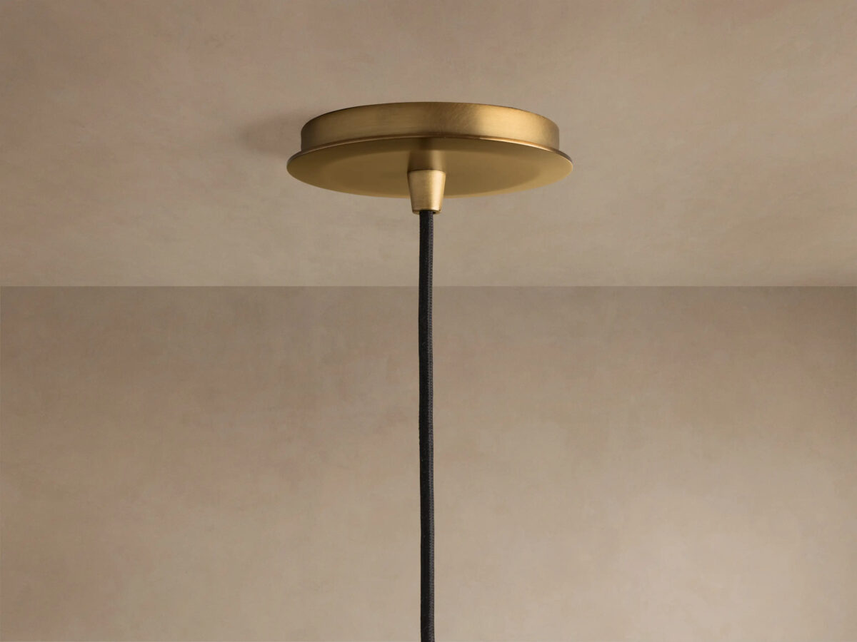 GV Glass Brass Pendant Hammered Glass Light - Image 5
