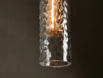 GV Glass Brass Pendant Hammered Glass Light - Image 4