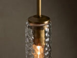 GV Glass Brass Pendant Hammered Glass Light - Image 3