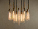 GV Glass Chandelier Colleena Hammered Round
