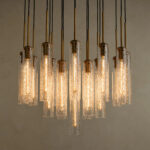 GV Glass Chandelier Colleena Hammered Round