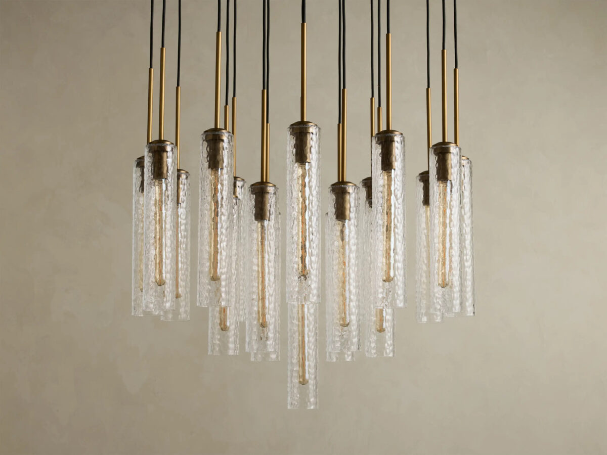 GV Glass Chandelier Colleena Hammered Round - Image 4