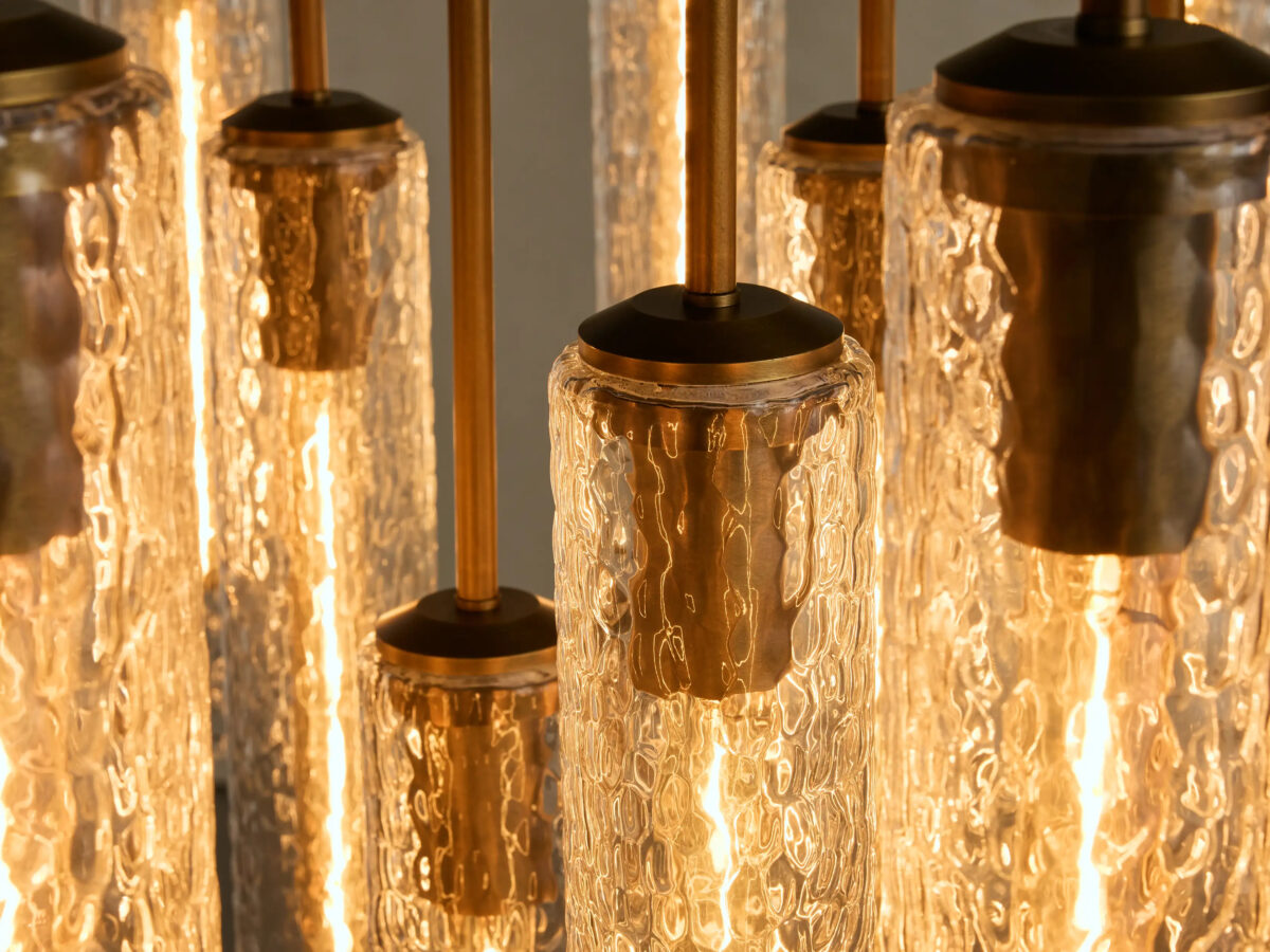 GV Glass Chandelier Colleena Hammered Round - Image 3
