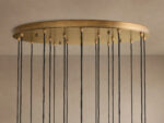 GV Colleena Glass Chandelier with Fluted Round Brass Frame - Image 2