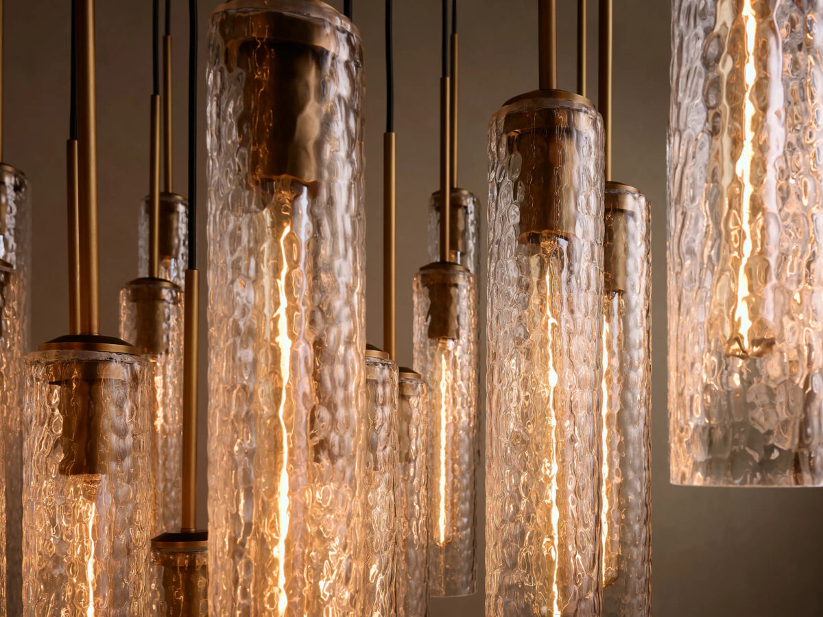 GV Glass Chandelier Colleena Hammered Round - Image 7