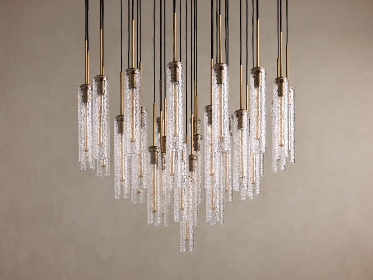 GV Glass Chandelier Colleena Hammered Round - Image 6