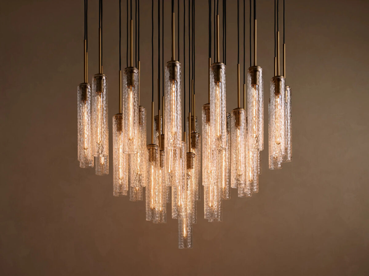 GV Glass Chandelier Colleena Hammered Round - Image 5