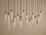 GV Glass Linear Light Hammered Glass Chandelier - Image 4