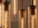 GV Glass Linear Light Hammered Glass Chandelier - Image 3