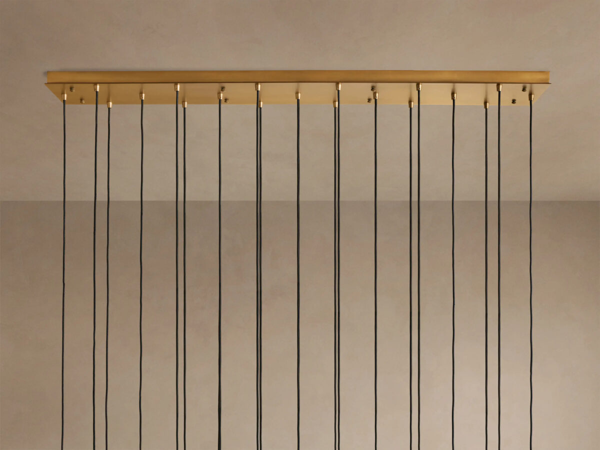 GV Glass Linear Light Hammered Glass Chandelier - Image 2