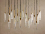 GV Linear Fluted Glass Light Chandelier - Image 3