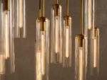 GV Linear Fluted Glass Light Chandelier - Image 4