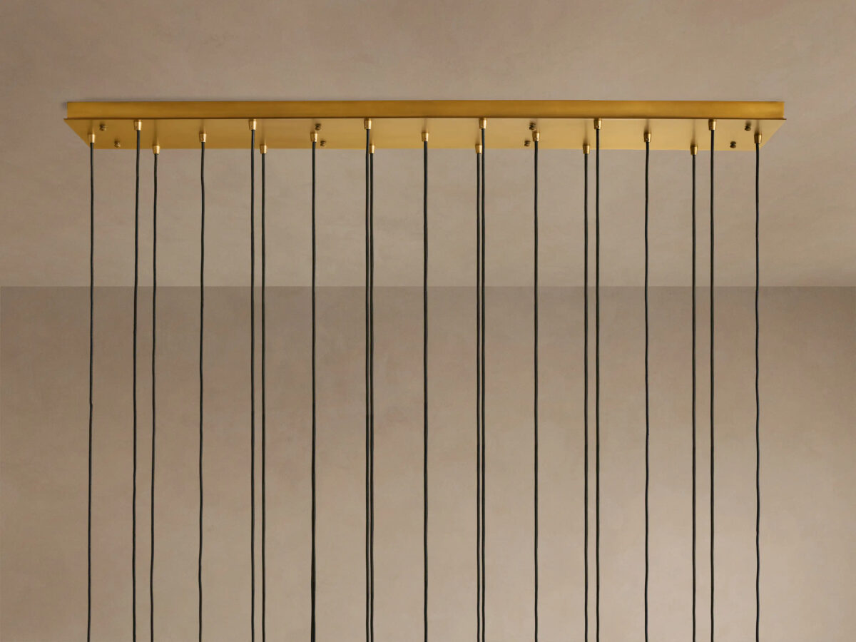 GV Linear Fluted Glass Light Chandelier - Image 2