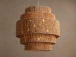 GV Wood Bead Chandelier Kash Round Light