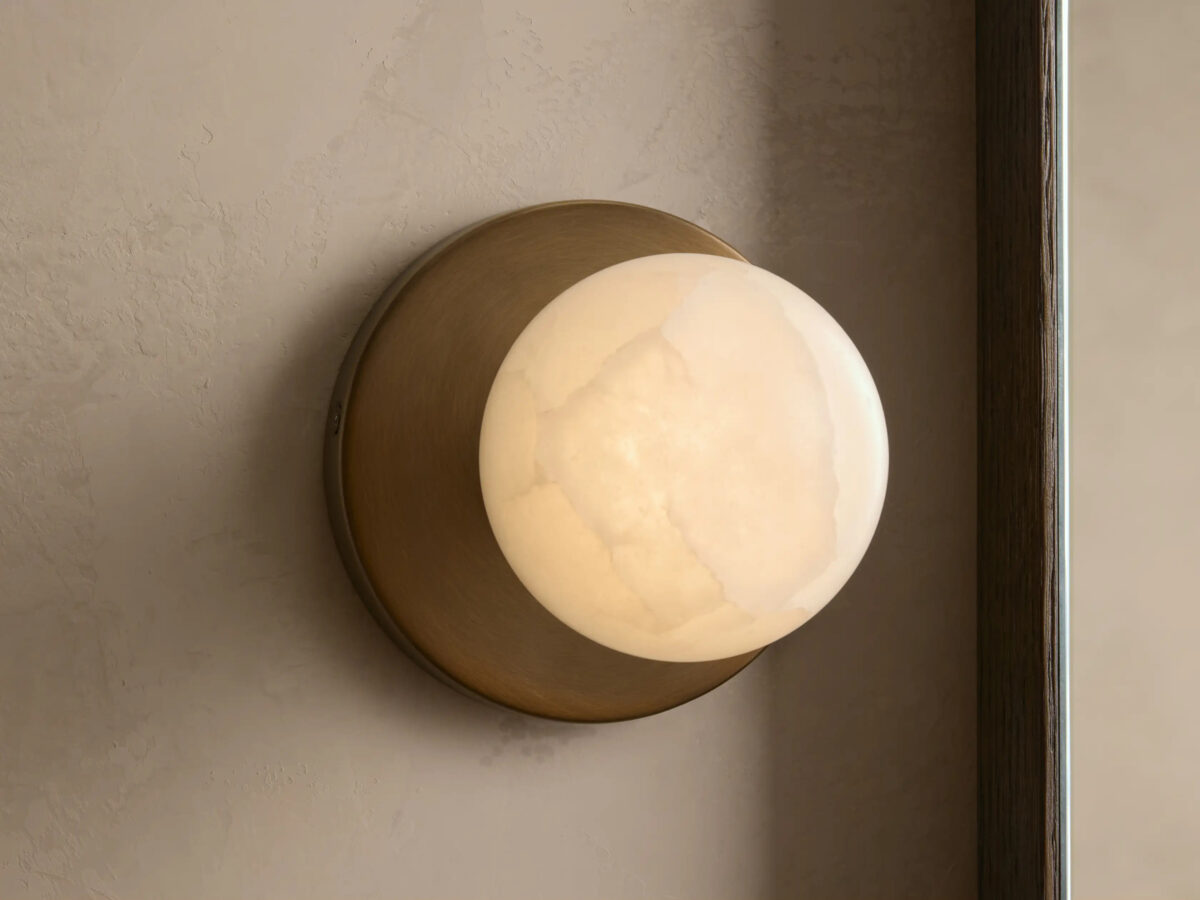 GV Girouette Modern Stone Sconce in Nickel - Image 4