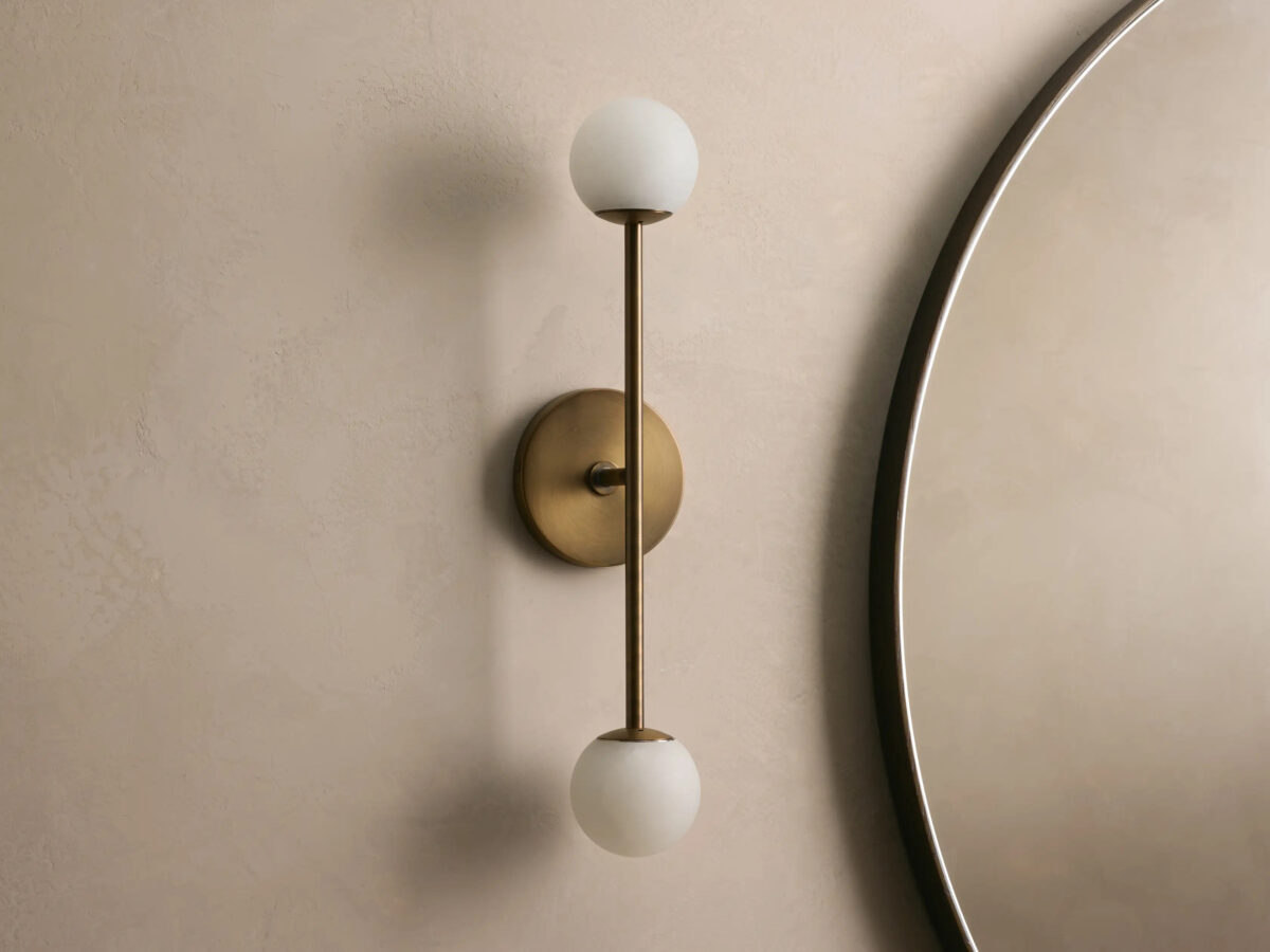 GV Modern Stone Sconce Double LED Wall Light - Image 2