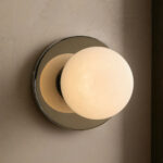 GV Girouette Modern Stone Sconce in Nickel