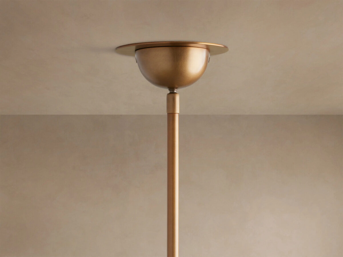 GV Saguaro Brass Chandelier with Alabaster Shades - Image 8