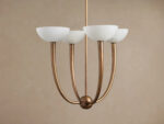 GV Saguaro Brass Chandelier with Alabaster Shades - Image 6