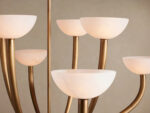 GV Saguaro Brass Chandelier with Alabaster Shades - Image 3