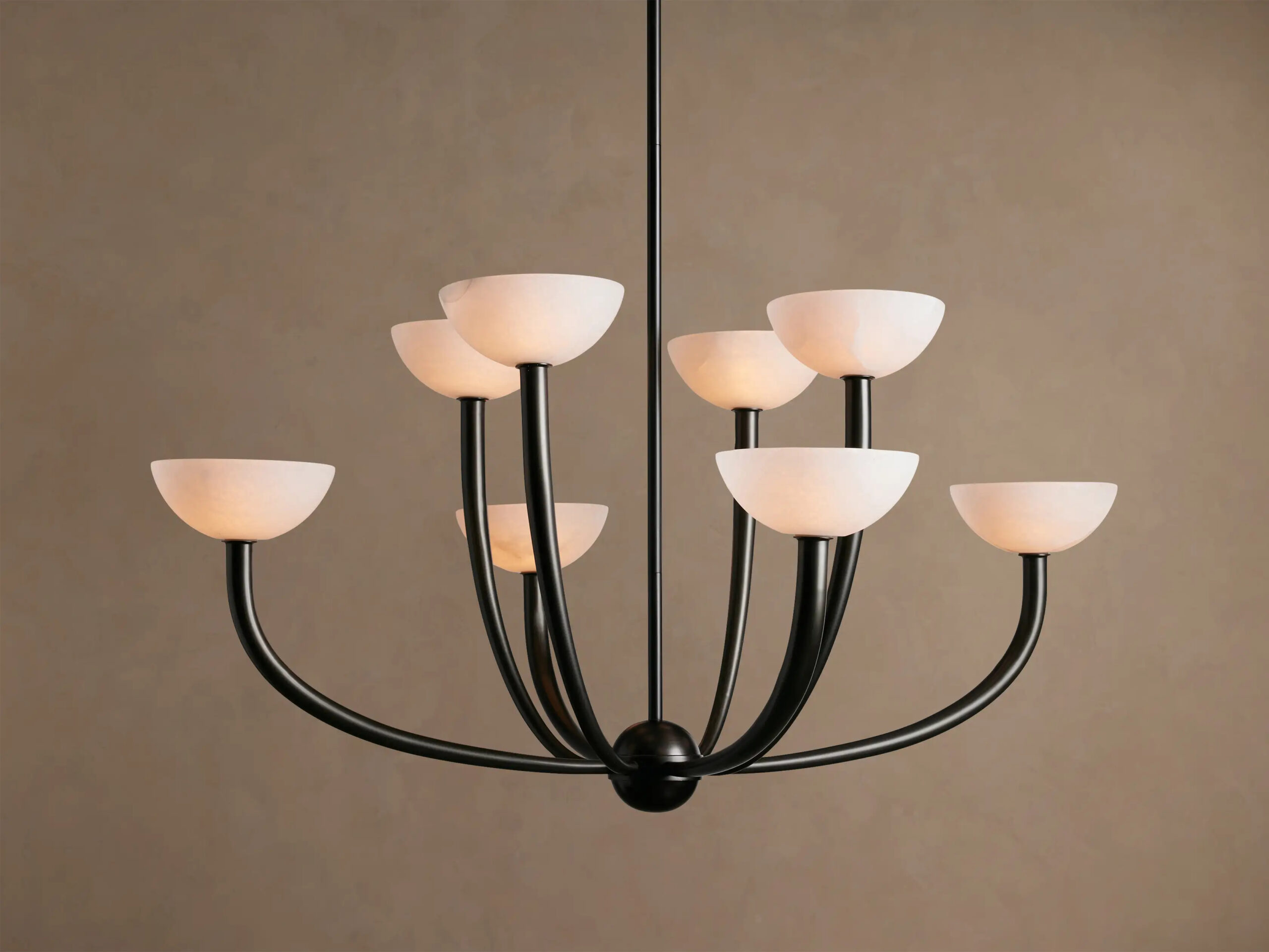 661595H612_PS260114 GV Saguaro Alabaster Chandelier in Bronze - Image 1