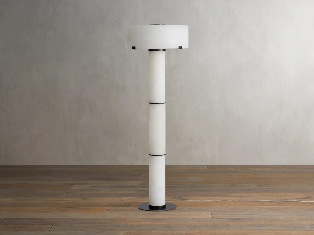 GV Chayla Alabaster Floor Lamp in Bronze - Image 2
