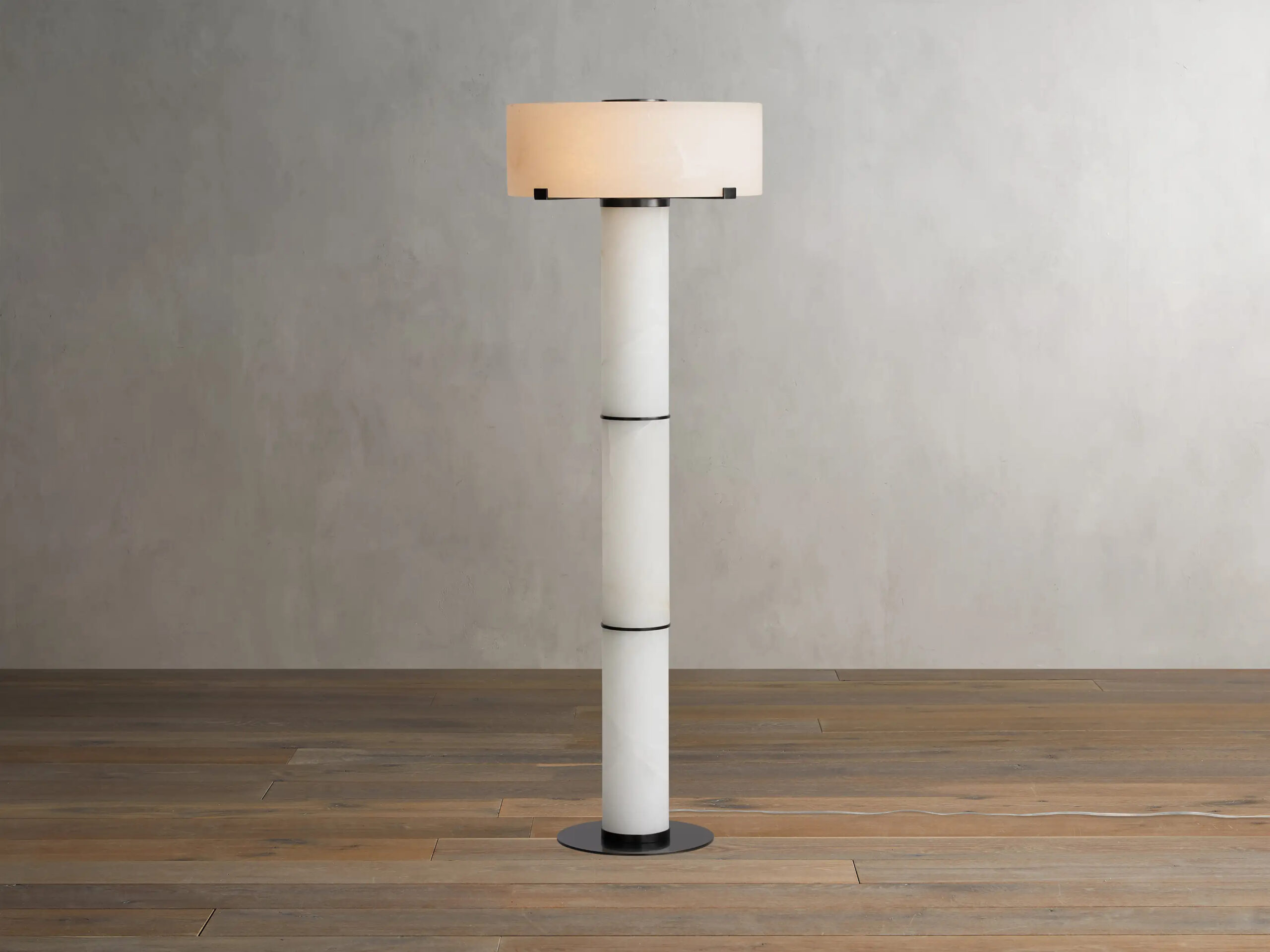 661595L606_C240814 GV Chayla Alabaster Floor Lamp in Bronze - Image 1