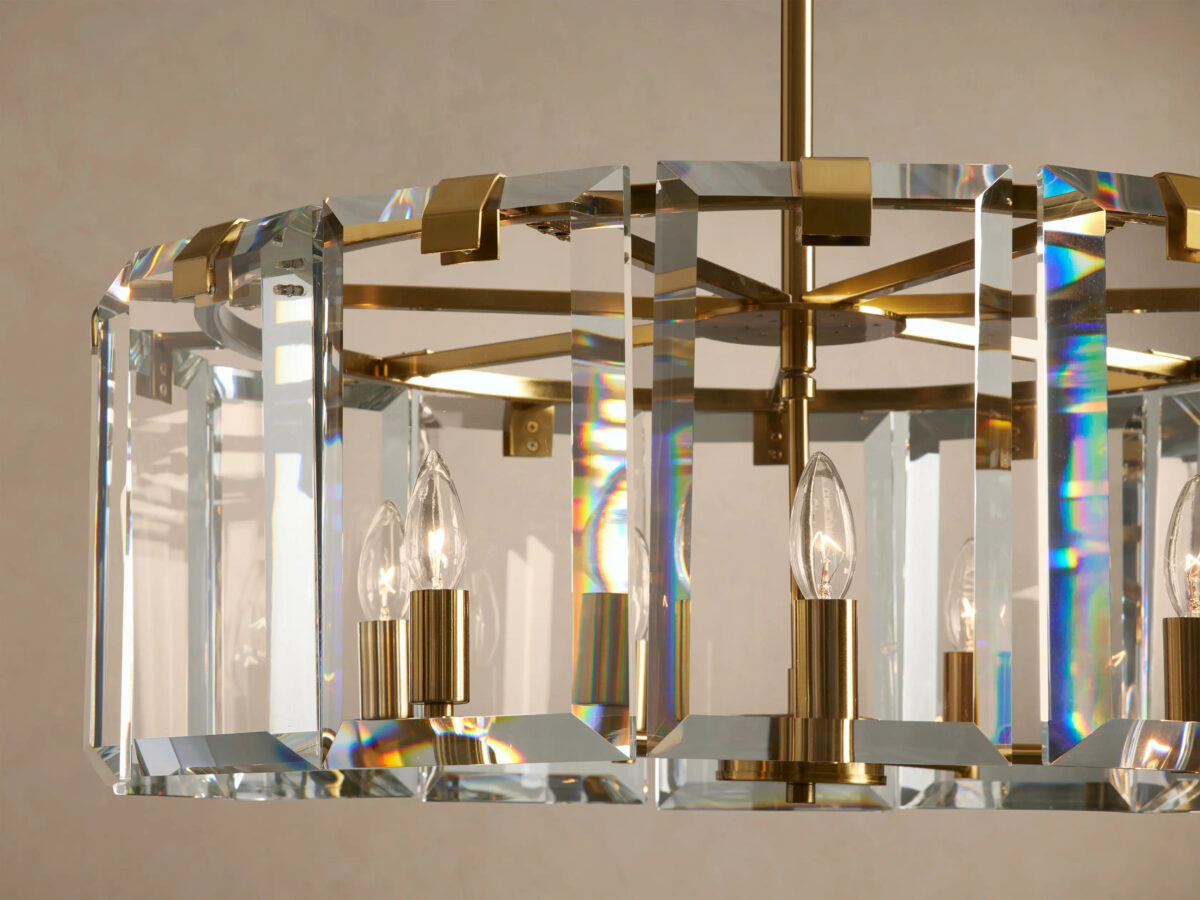 GV Crystal Chandelier Round Brass 30 Inch - Image 4