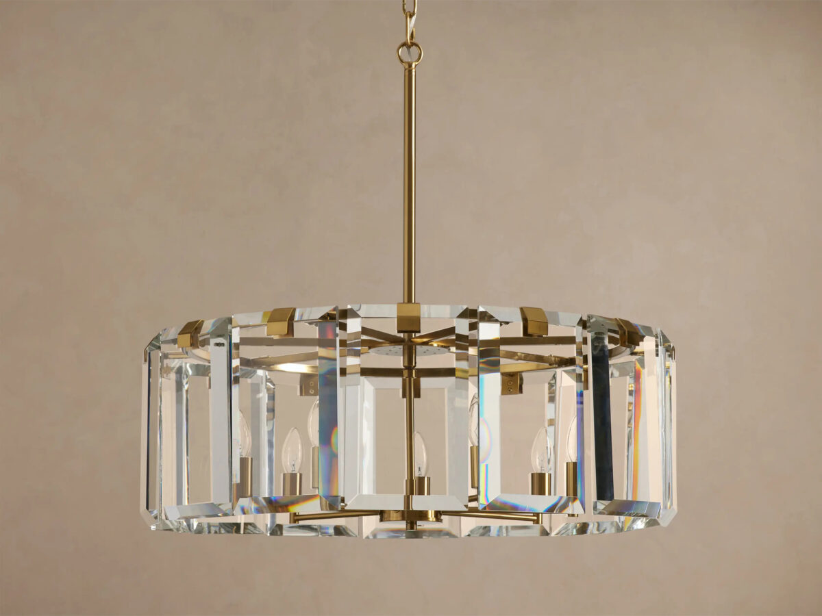 GV Crystal Chandelier Round Brass 30 Inch - Image 3